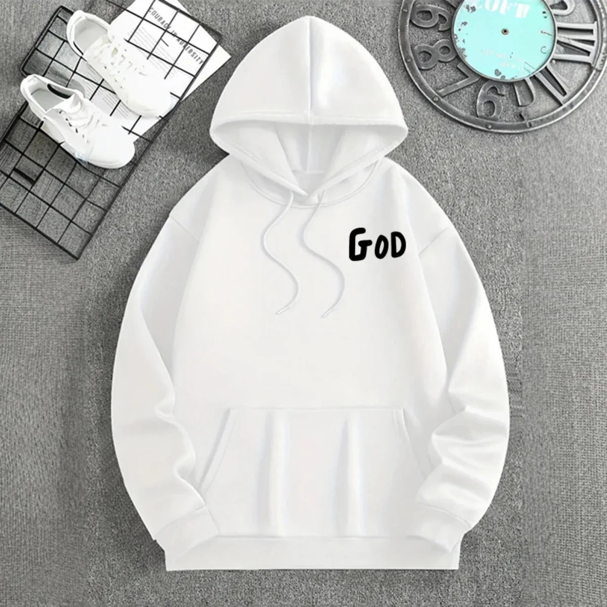 2026 Hot Sale Christian God Printed Hoodie for Men High Quality Hooded Long Sleeved Top All Season Daily Casual Fashion Pullover