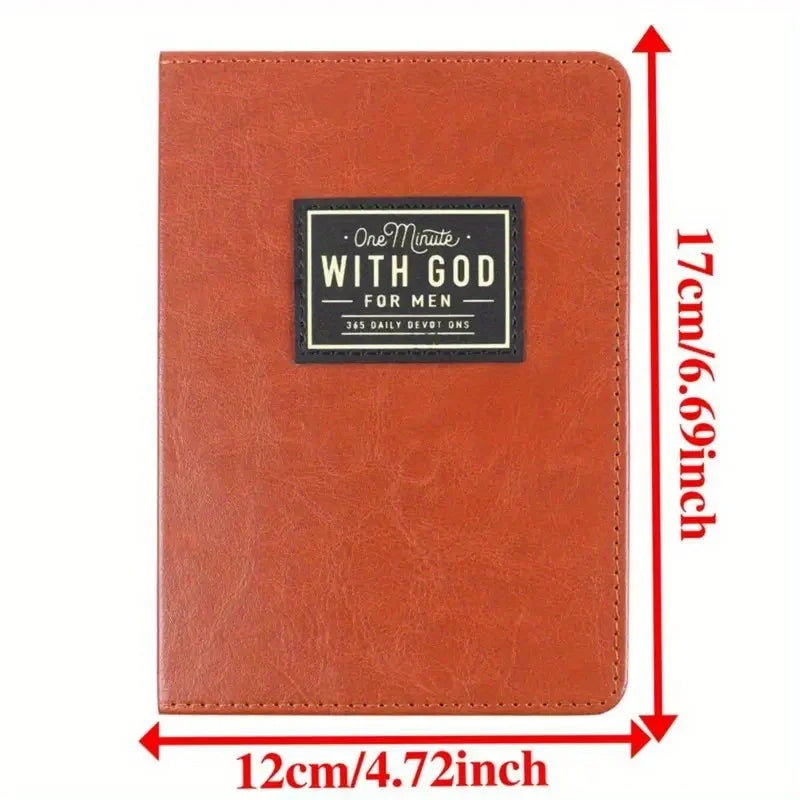 Men'S One Minute with God: 365 Daily Morning Prayers - Daily Bible Reading and Prayer Journal with Elegant Cover, Golden Letteri