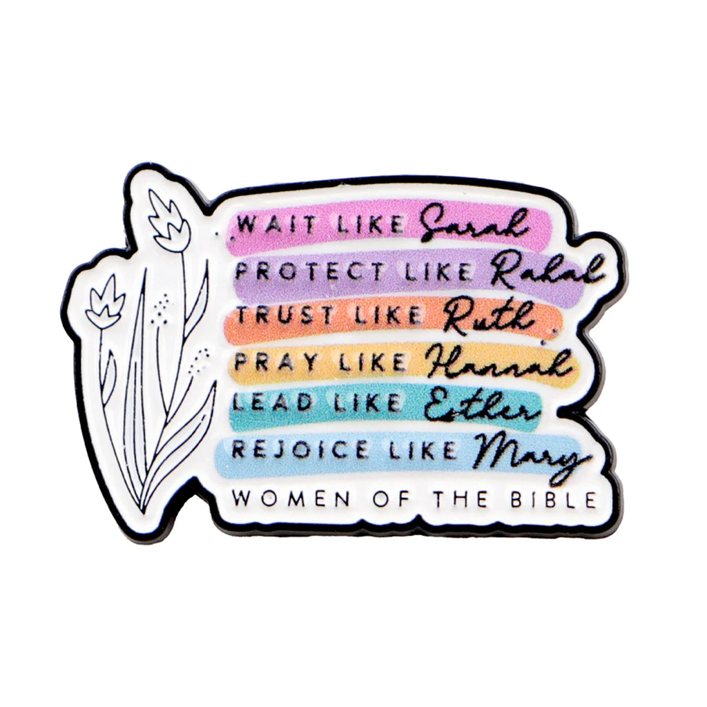 Christian Quotes Enamel Pin Flowers Brooch Pines Lapel Pins Badge on Backpack Clothing Accessories Fashion Jewelry Friends Gifts