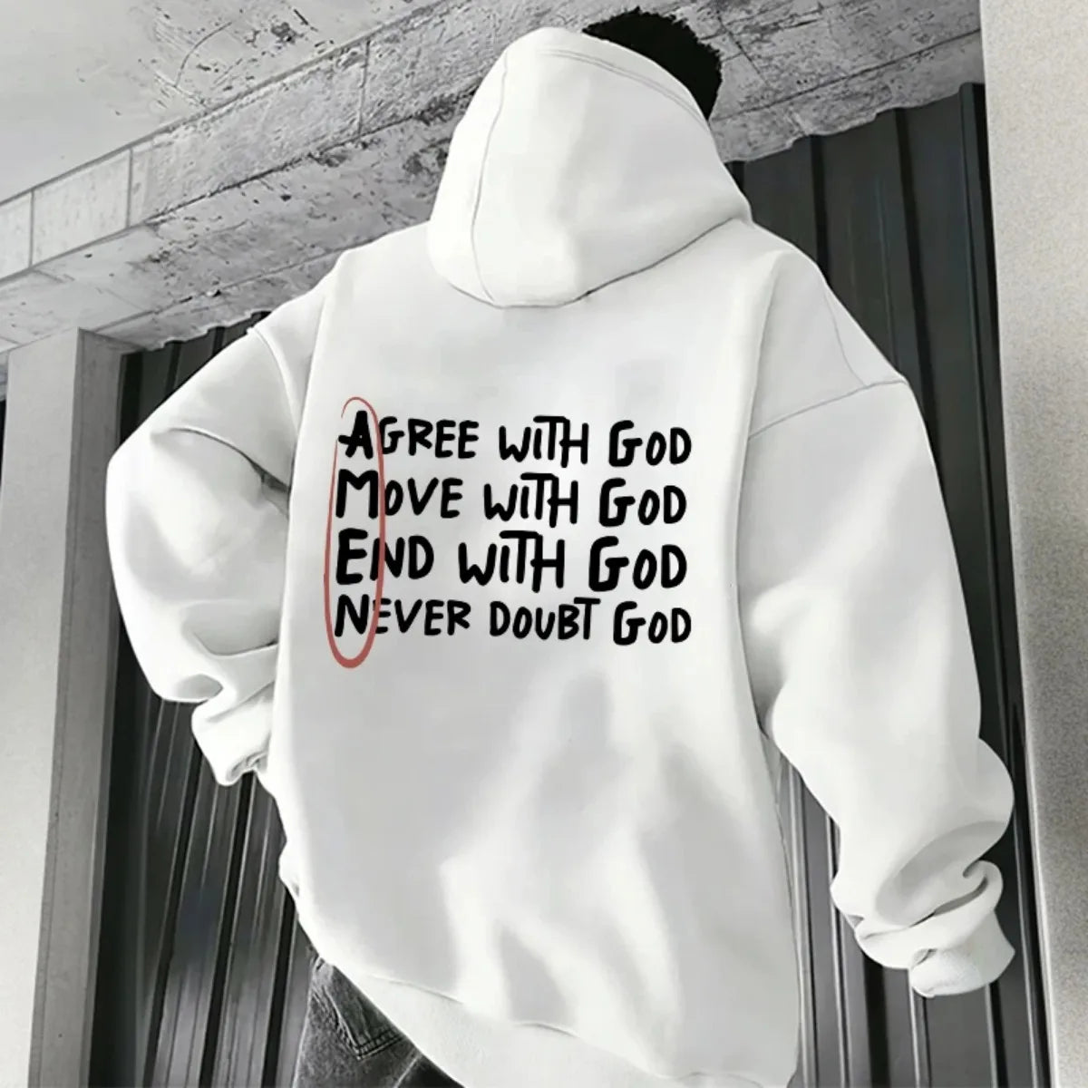 2026 Hot Sale Christian God Printed Hoodie for Men High Quality Hooded Long Sleeved Top All Season Daily Casual Fashion Pullover