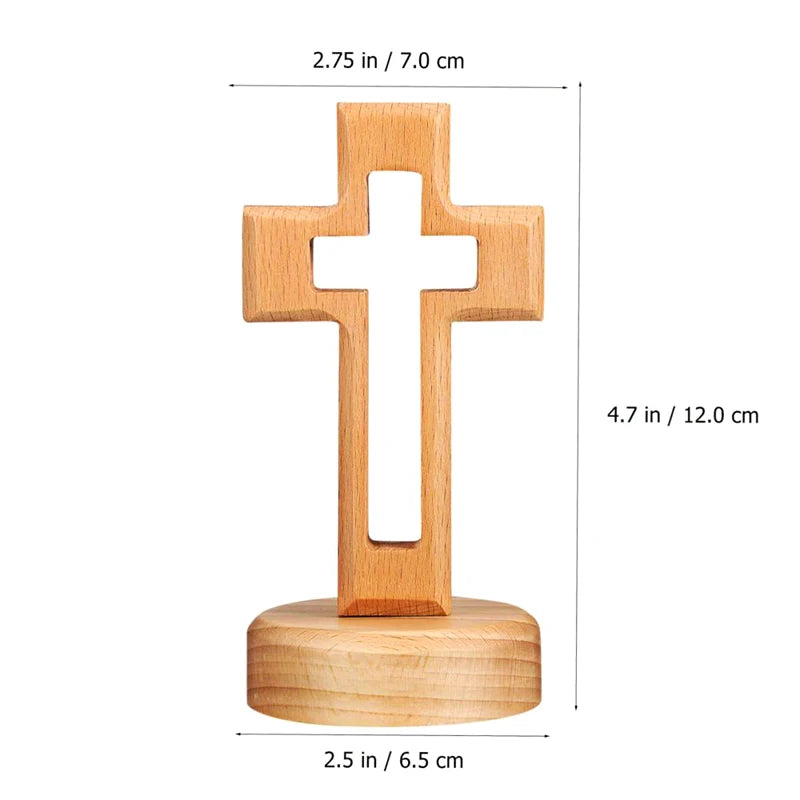Handcrafted Wooden Jesus Crucifix, Religious Christian Church Ornament, Perfect as Holy Gift or Table Decor