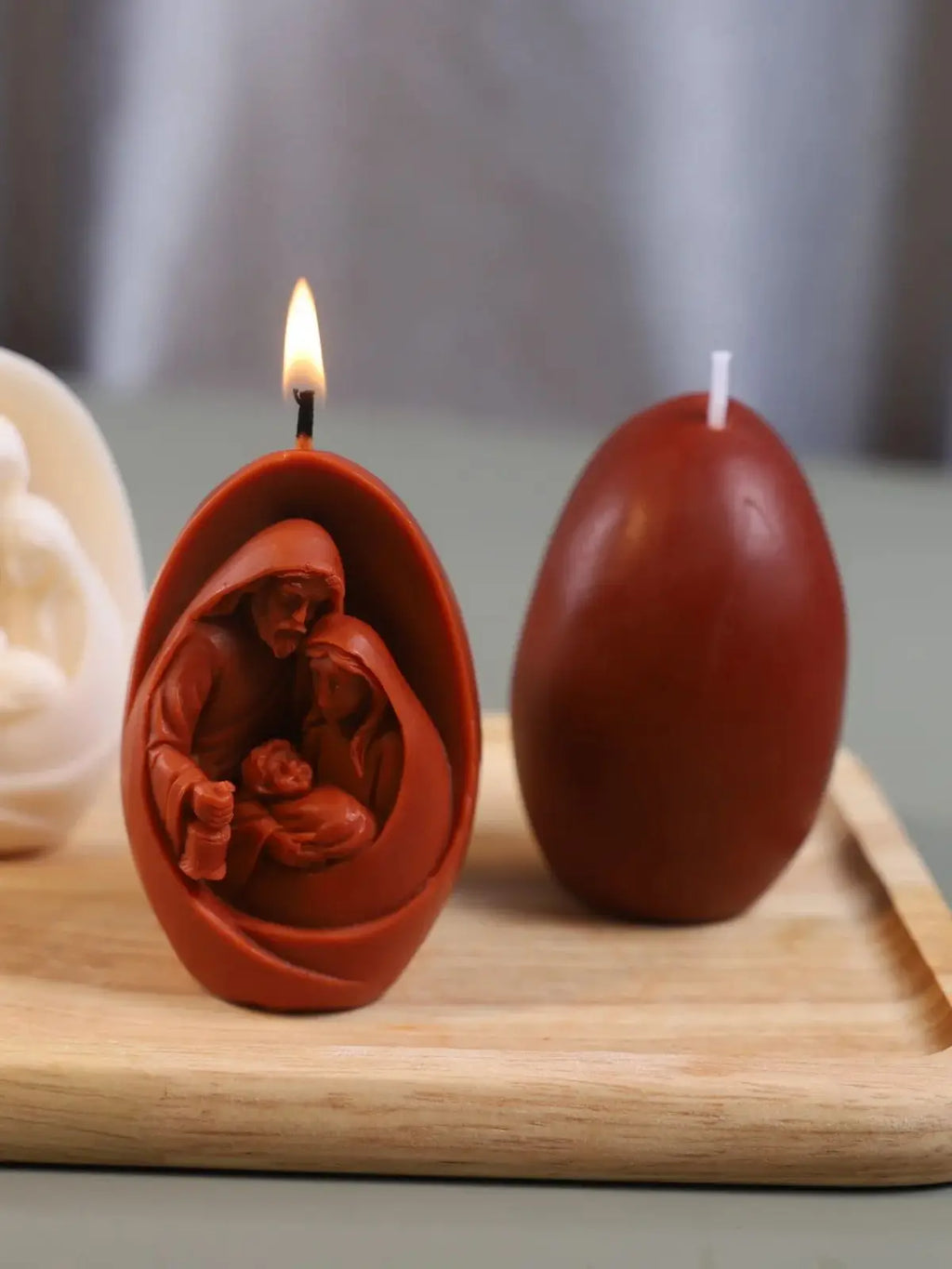 Jesus and The Virgin Family Silicone Candle Mold New Diy Aromatherapy Candle Making Supplies Home Decoration Plaster Resin Molds