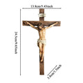 9.6" Christian Gift Religious Jesus Cross Crucifix Statue Resin Saint Catholic Figurine Crafts Wall Hanging Ornament