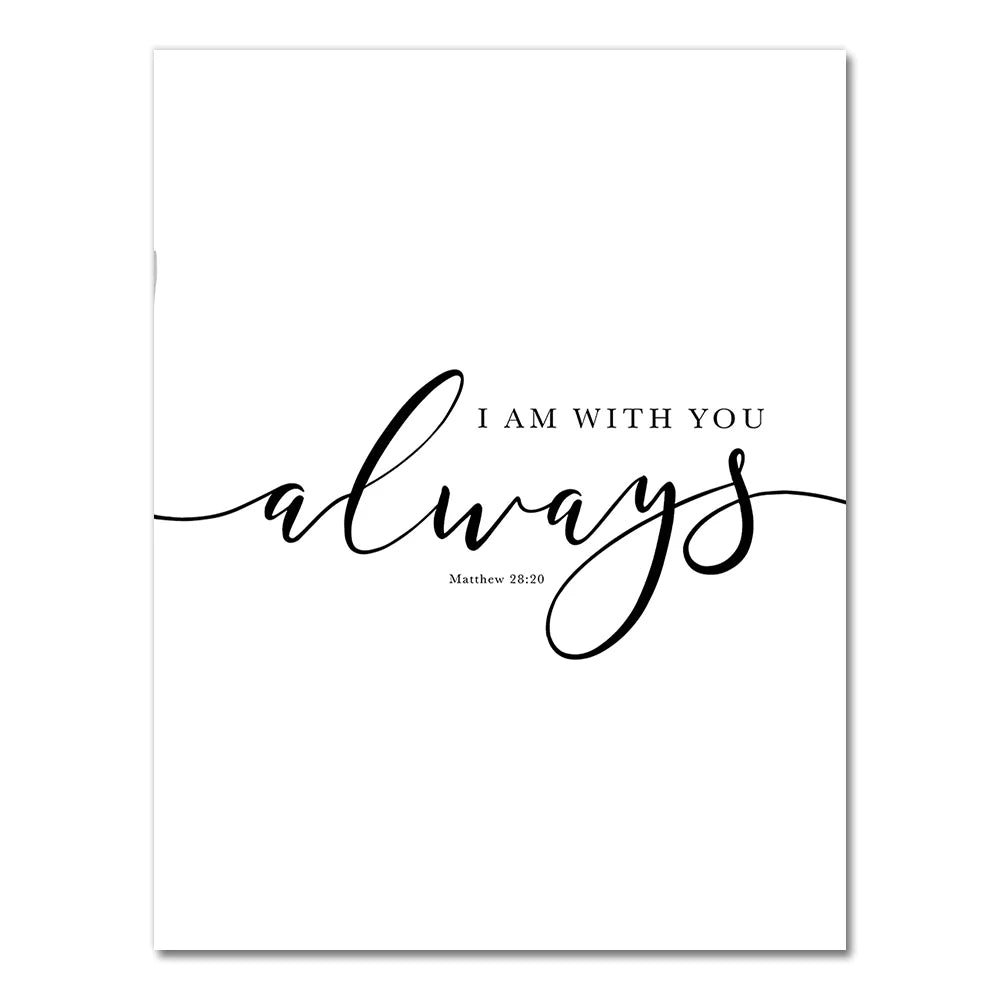 Christian Bible Verse Quote Posters and Prints Black White Wall Pictures Scripture Christ Wall Art Canvas Painting Home Decor