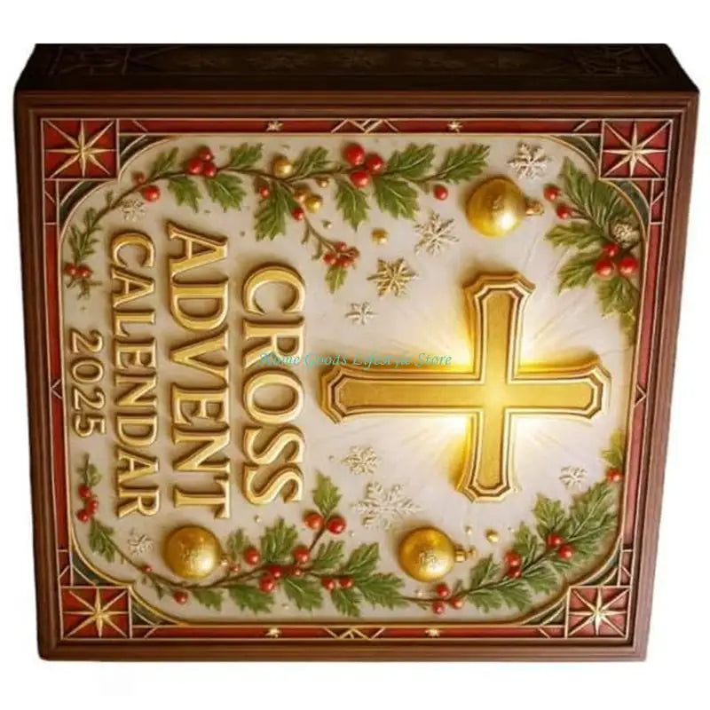 E74E Christian Advent Countdowns Calendars 24 Days Pocket Crosses Ornament Set