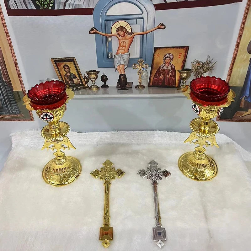 Orthodox Catholic Wall Cross Gold And Silver Christian Crucifix Church Wall Decor Blessing Cross крестик православный