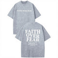 BANGELY Faith Over Fear Shirt Men Graphic Shirts Oversized Workout Gym Jesus Christian Religious Tees Fashion Short Sleeve Tops