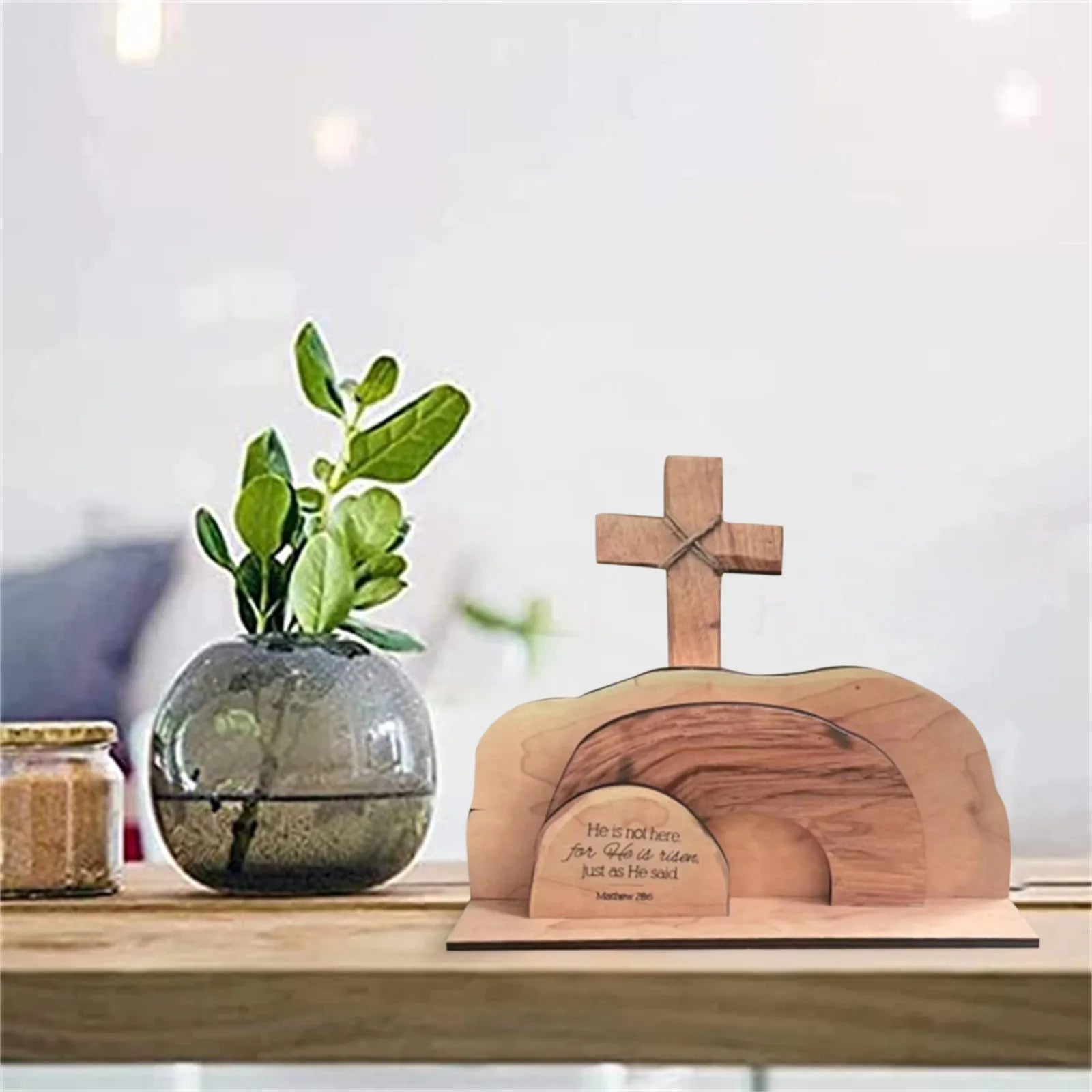 Creative Easter Resurrection Scene Risen Christ Figurine Decor For The Home Easter Christian Jesus Scene Ornaments иудаизм