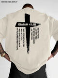 Christian Cross and Bible Verse Graphic Tee for Men Breathable 100% Cotton Perfect for Summer Casual Streetwear Style