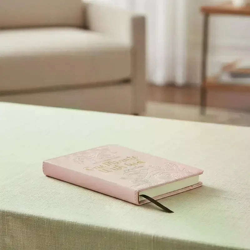 365 Days Daily Prayer Leather Brown And Pink Notebook Portable Daily Devotional Journal Faith Stationery Supplies For Women