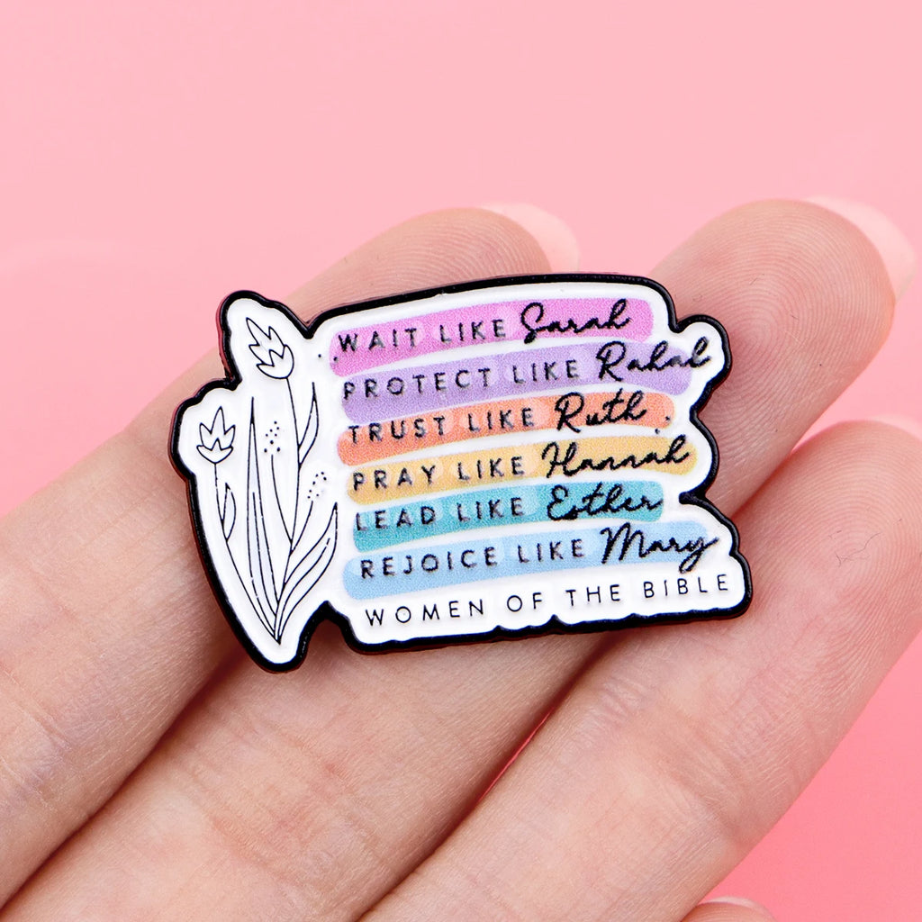 Christian Quotes Enamel Pin Flowers Brooch Pines Lapel Pins Badge on Backpack Clothing Accessories Fashion Jewelry Friends Gifts