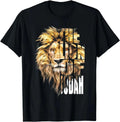 Best Selling Fashion New Street Jesus Lion Animal Printed Christian T-Shirt for Men Vintage Black Fashion Design T Shirt Tops