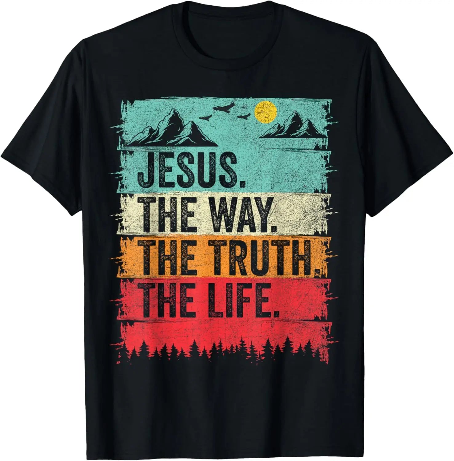 Christian T-shirts, Women's Styles,featuring Jesus, The Way, Truth, and Life; Graphic T-shirts; Vintage T-shirts.Personality Y2K