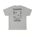 Women Salvation Back Print Bible Verse T-Shirts Oversized Funny Streetwear Christian T Shirts Jesus Faith Tees Gifts Unisex Tops