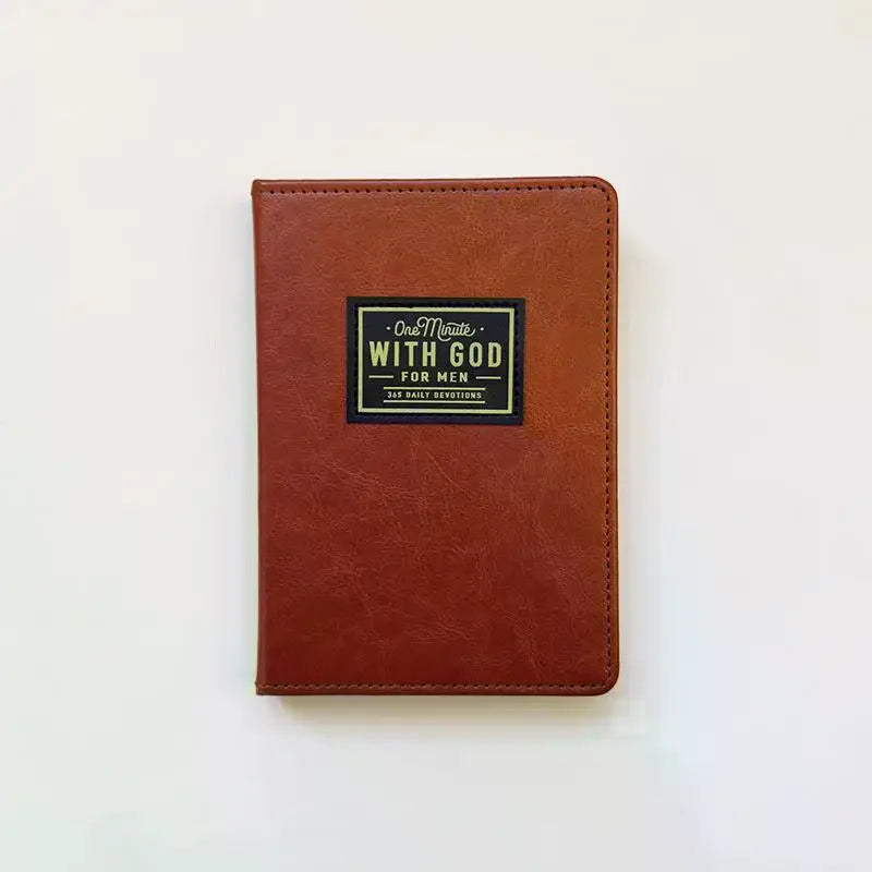 365 Days Daily Prayer Leather Brown And Pink Notebook Portable Daily Devotional Journal Faith Stationery Supplies For Women