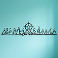 Christian Home Decor Metal Wall Art - Inspirational Last Supper Black Silhouette Living Room Hanging Artwork