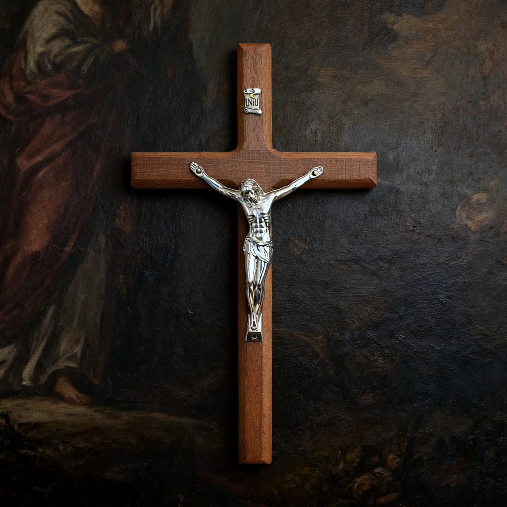 Wall Crucifix Cross Gift Wood Cross Wall Decor for Entrance Christmas Easter Jesus Sculpture Figurine Christian Collection