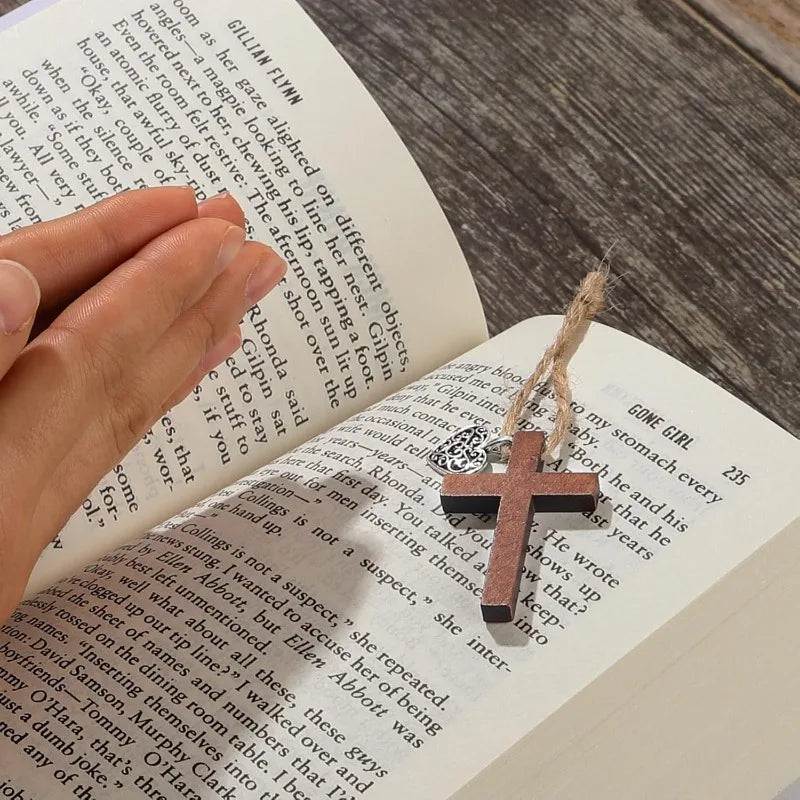 12 Set Cross Christian Party Favors Wooden Pocket Cross Charm Christian Religious Gifts Faith Based Comfort Baptism Gift