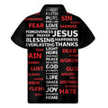 Christian Cross Religious 3D Print Hawaiian Shirts Men Summer Jesus Lapel Button Shirt Fashion Loose Short Sleeves Tops Blouse