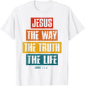 Christian T-shirts, Women's Styles,featuring Jesus, The Way, Truth, and Life; Graphic T-shirts; Vintage T-shirts.Personality Y2K