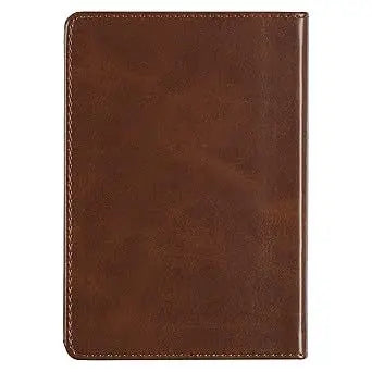 One Minute With God Daily Prayer Book for Men, 365-Day Brown Leather Devotional Journal, Christian Gift for Fathers & Brothers