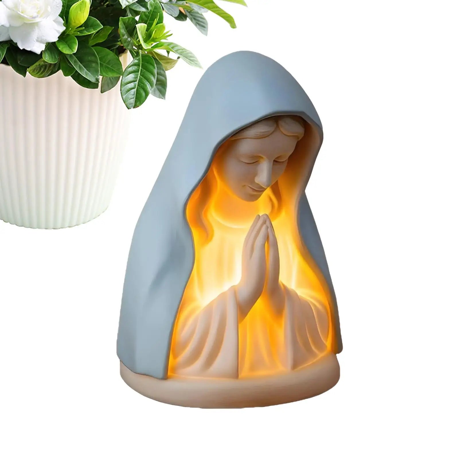 Virgin Mary Night Light LED Religious Table Lamp for Bedroom Prayer Room Nursery Reading Corner Home Decoration Christmas Gift