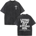 Jesus Is King Christian Graphic Vintage Washed T Shirt Fashion Hip Hop Short Sleeve T-shirts Men Women Cotton Casual T-shirt Top
