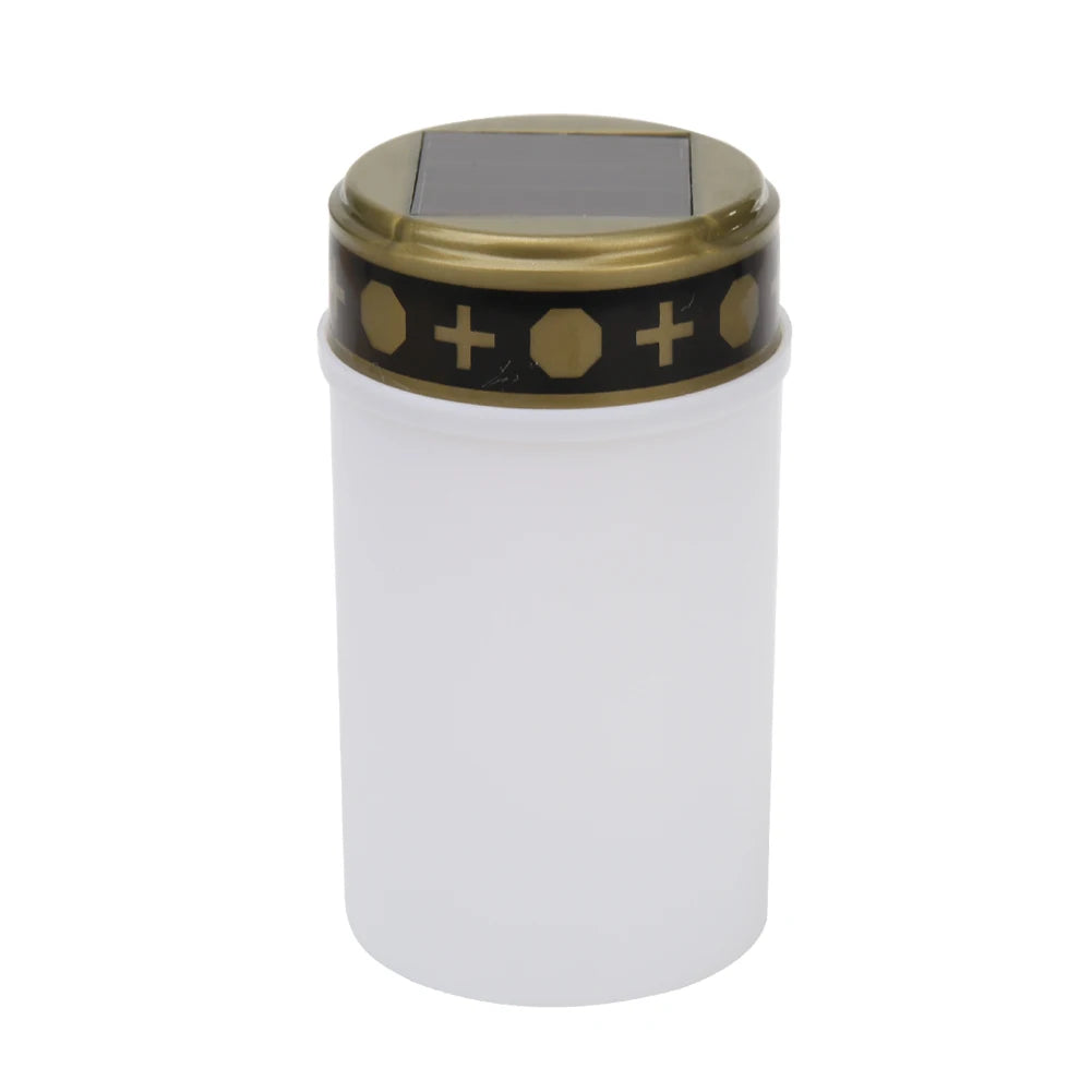 Cemetery Ritual Electronic LED Candle Lamp Flameless Solar Energy Decorative Tea Light Solar Powered Candle Light