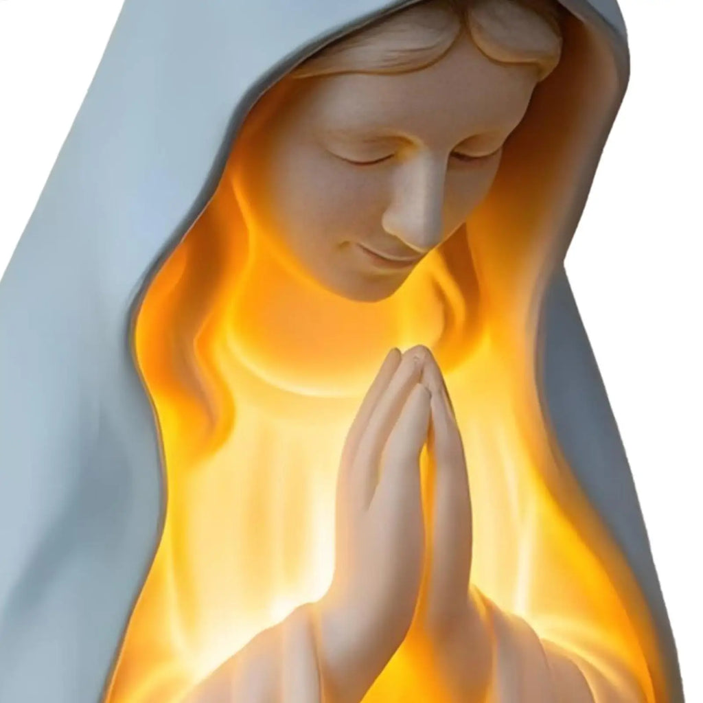 Virgin Mary Night Light LED Religious Table Lamp for Bedroom Prayer Room Nursery Reading Corner Home Decoration Christmas Gift