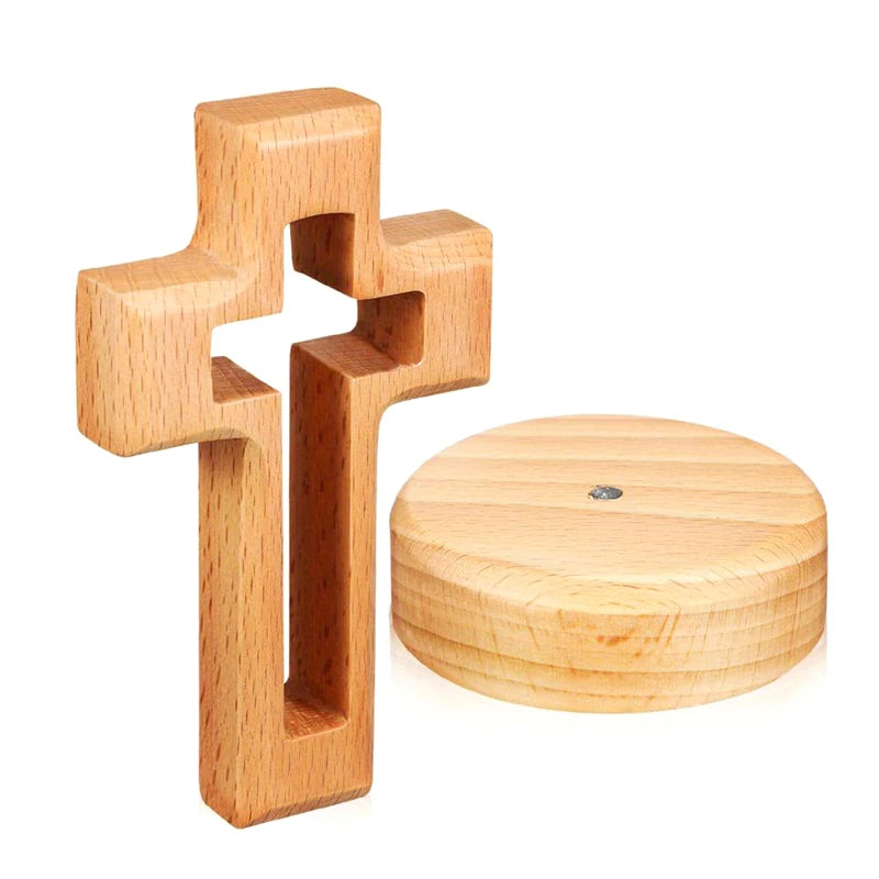 Handcrafted Wooden Jesus Crucifix, Religious Christian Church Ornament, Perfect as Holy Gift or Table Decor