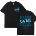 Faith Over Fear Christian Women T-shirts Jesus Fashion Trendy T-shirts Bible Verse Sportwear Aesthetic Clothes men's t-shirts
