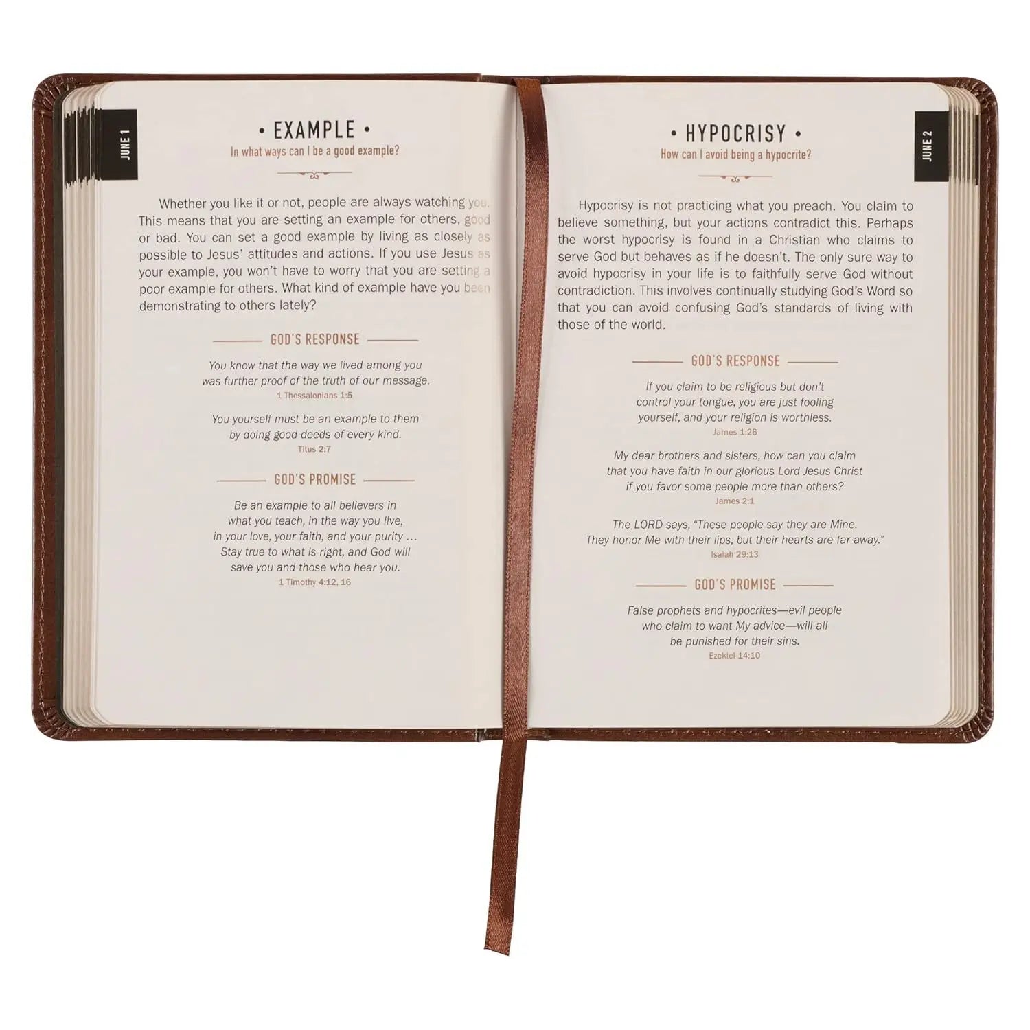 One Minute With God Daily Prayer Book for Men, 365-Day Brown Leather Devotional Journal, Christian Gift for Fathers & Brothers