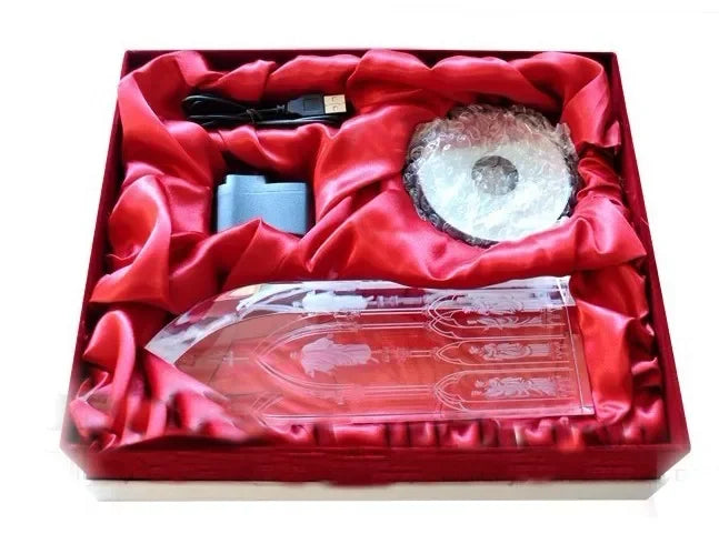 LARGE - Christianity Catholicism BEST gift Emmanuel Immanuel Religious Pray HOME family Safe Talisman 3D Crystal CROSS statue
