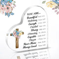 Christian Gifts Religious Gifts Scripture Gifts for Women Inspirational Gifts with Bible Verse and Prayers Religious Gifts Acryl