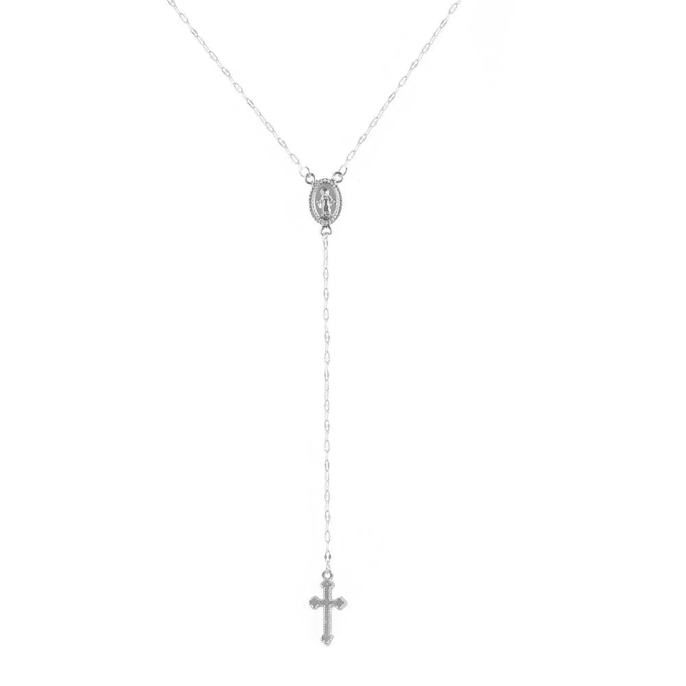 2026 New Fashion Vintage Christian Cross Bohemia Religious Rosary Pendant Necklace for Women Charm Fashion Jewelry Gifts