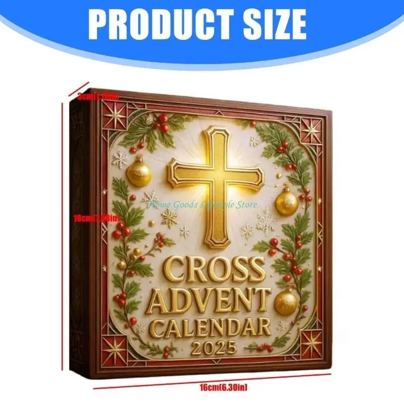 E74E Christian Advent Countdowns Calendars 24 Days Pocket Crosses Ornament Set