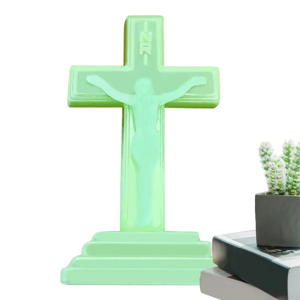 Church Relics Jesus On The Stand Cross Wall Crucifix Antique Home Chapel Decor Church Tabletop Decoration