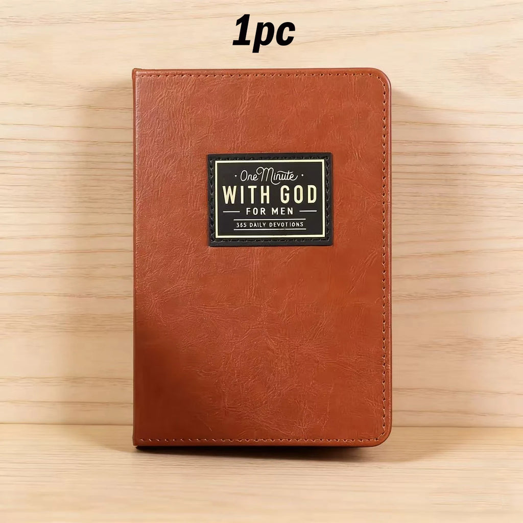 Men'S One Minute with God: 365 Daily Morning Prayers - Daily Bible Reading and Prayer Journal with Elegant Cover, Golden Letteri