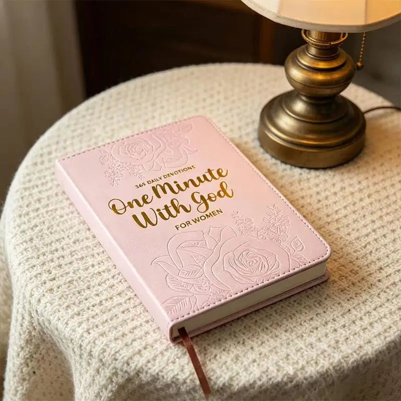 365 Days Daily Prayer Leather Brown And Pink Notebook Portable Daily Devotional Journal Faith Stationery Supplies For Women