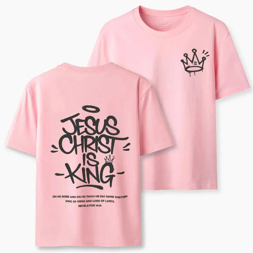 Summer 2026 New Style Jesus Christ Is King Christian High-quality Casual Breathable Round-neck T-shirt for Both Men and Women
