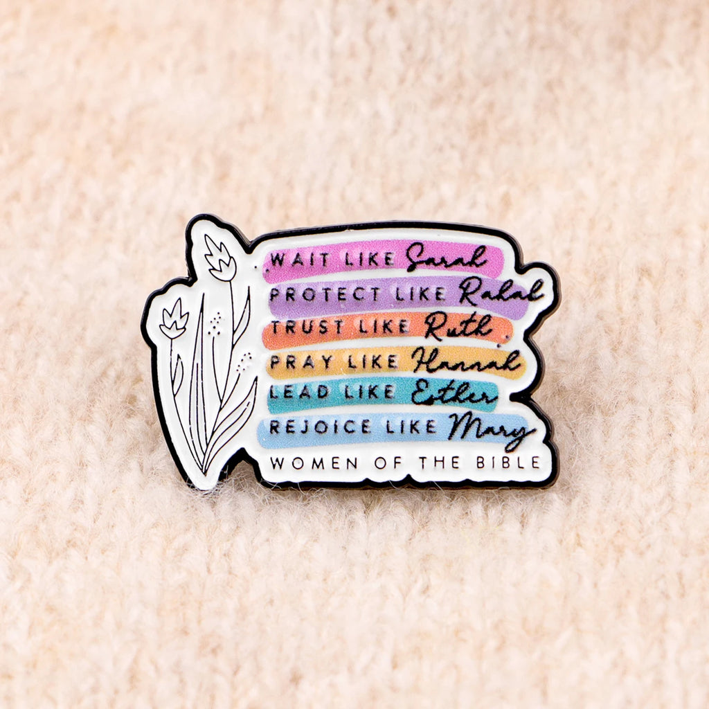 Christian Quotes Enamel Pin Flowers Brooch Pines Lapel Pins Badge on Backpack Clothing Accessories Fashion Jewelry Friends Gifts