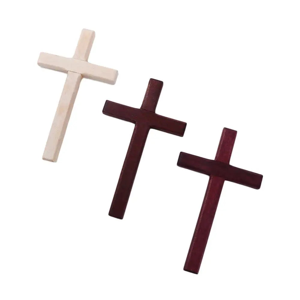 Large Long Wooden Crucifix Christian Religious Charm Prayer Christian Decor Pendant Cross Ornaments