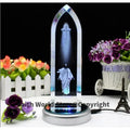 LARGE - Christianity Catholicism BEST gift Emmanuel Immanuel Religious Pray HOME family Safe Talisman 3D Crystal CROSS statue
