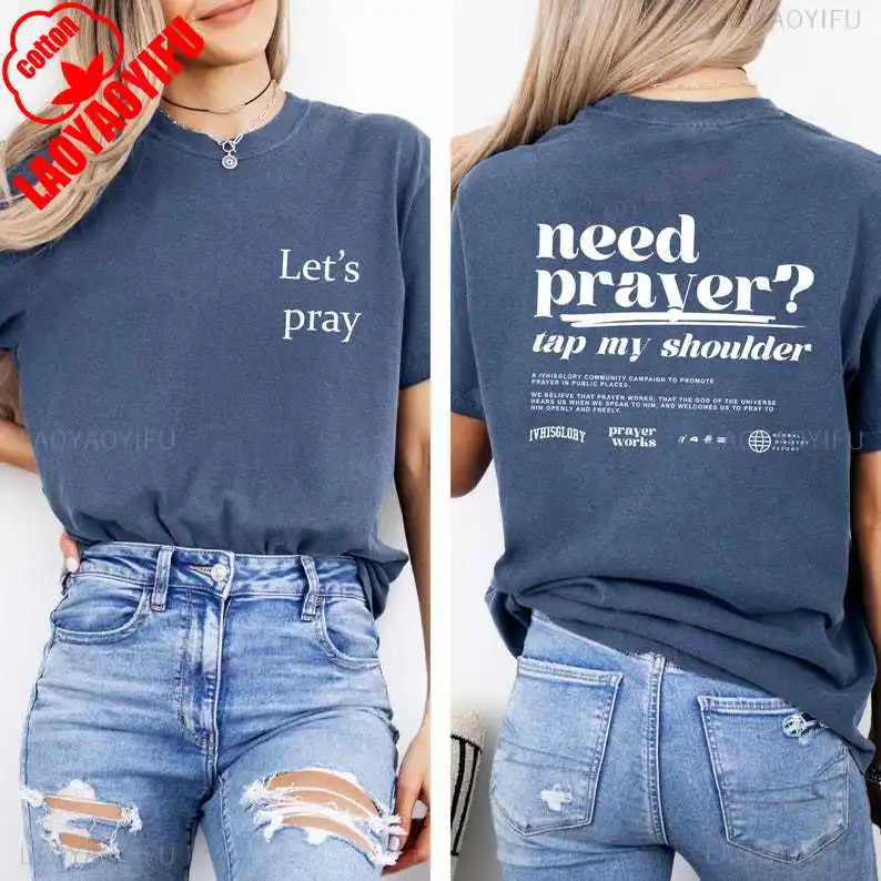 Need Prayer Tap My Shoulder Faith Based Jesus Apparel Christian Tshirt Encouragement Heb 4:16 Bible Verse Tee Jesus Gift Unisex