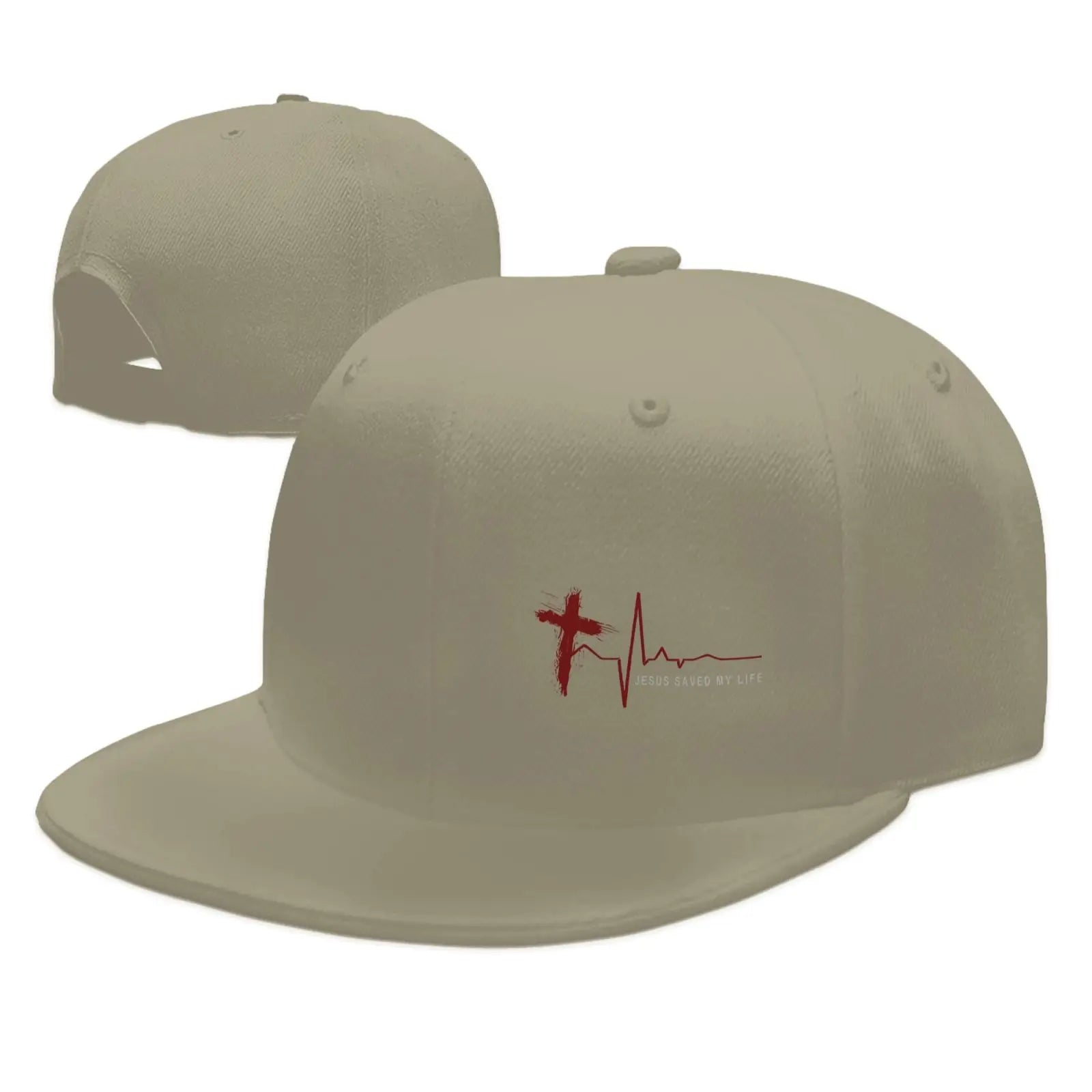 Christian Jesus Saved My Life Cross Snapback Hats for Men Baseball Cap Adjustable Flat Bill Trucker Dad Gift,Husband,Boy Friend