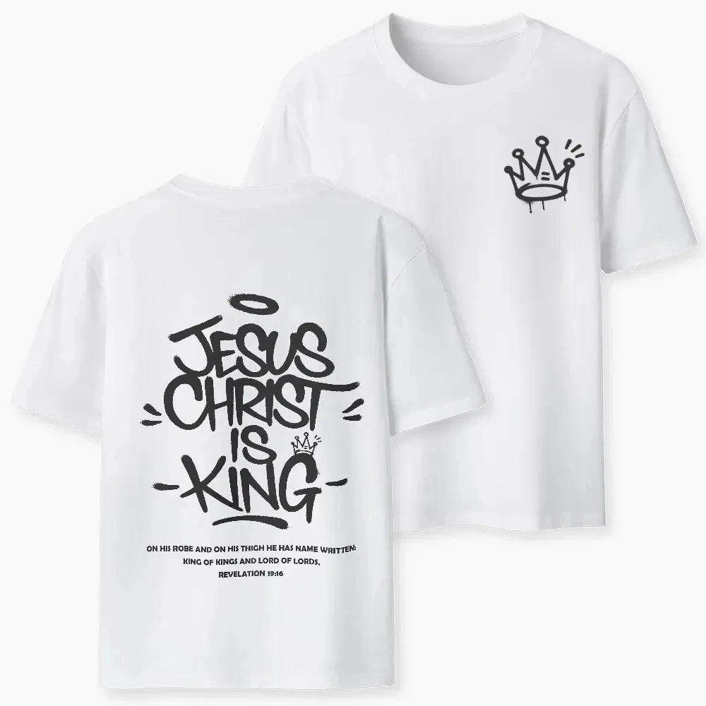 Summer 2026 New Style Jesus Christ Is King Christian High-quality Casual Breathable Round-neck T-shirt for Both Men and Women
