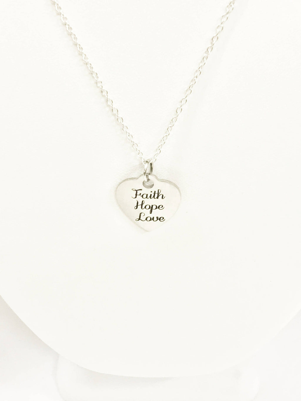 Christian Necklace, Faith Hope Love Necklace, Christian Gifts, Christian Jewelry, 1 Cor 13 Necklace, Christian Valentine Gift, Daughter Gift