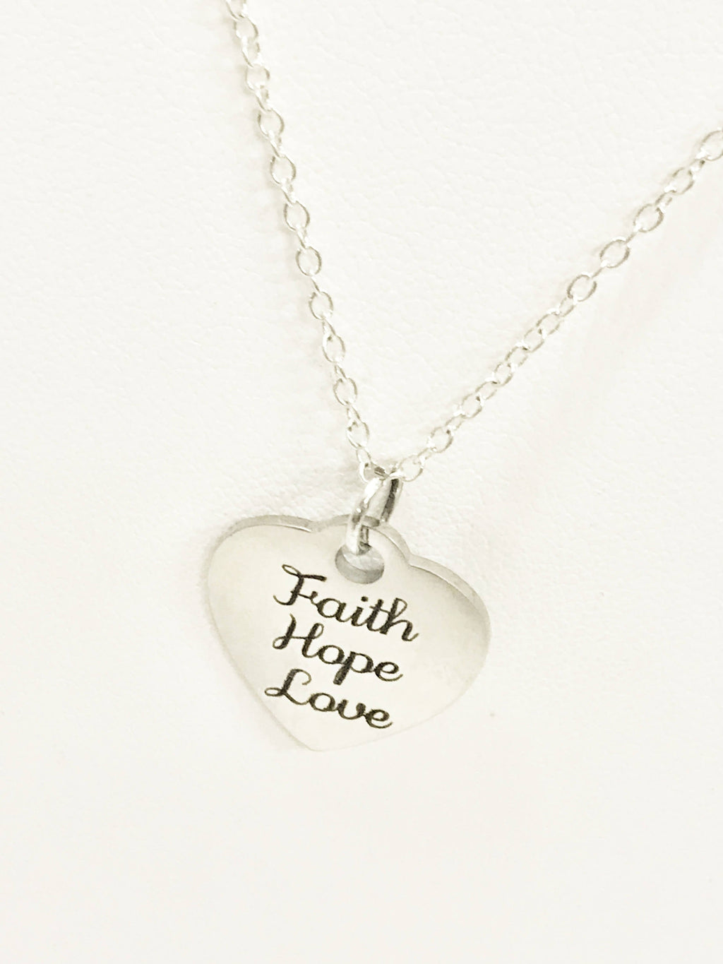 Christian Necklace, Faith Hope Love Necklace, Christian Gifts, Christian Jewelry, 1 Cor 13 Necklace, Christian Valentine Gift, Daughter Gift