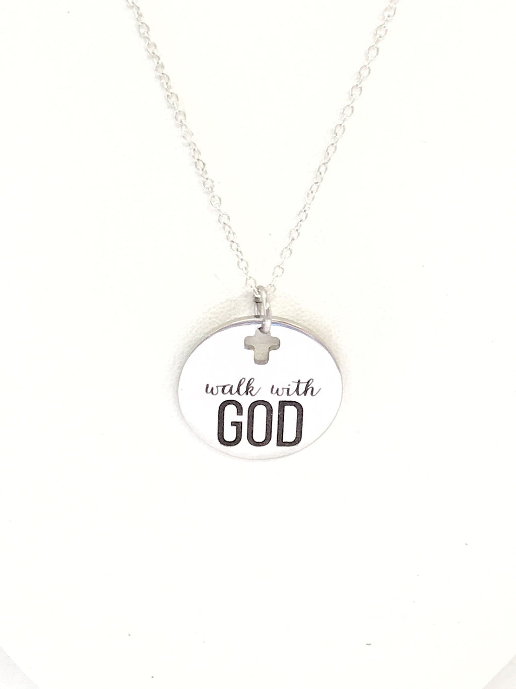 Christian Jewelry, Walk With God Necklace, Christian Necklace, Scripture Jewelry, Christian Gift, Religious Jewelry, Cross Pendant Necklace